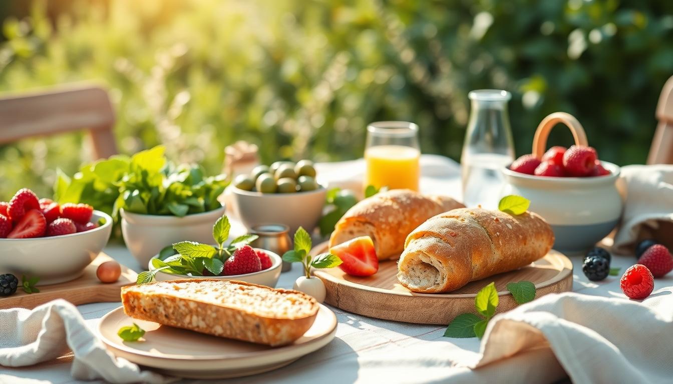 Balanced healthy meal prepared in a home kitchen