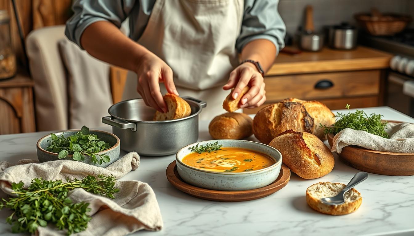 Seasonal meal prepared in a home kitchen